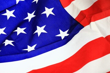 Patriotic American flag view