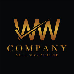 WW Letter Logo Design Template Vector. Creative initials letter WW logo concept.