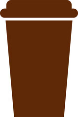 Coffee in a glass.Coffee from a cafe in a container with a lid.Coffee drink in plastic cup design concept.transparent, png