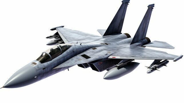 F 15 Fighter jet plane isolated on white background png cutout isolated on white background,. Created using Generative AI Technology
