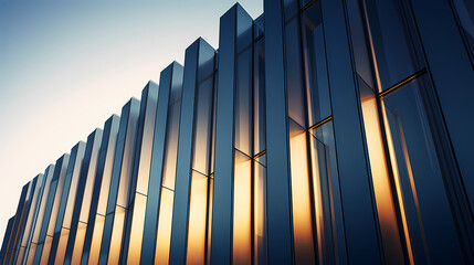 Naklejka premium Modern polygonal building exterior design