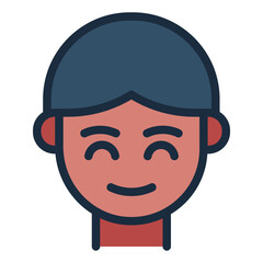 Happy people smile icon