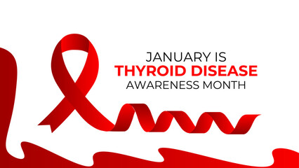 Thyroid disease awareness month. Holiday concept. observed every year in September. suit for banner, cover, website, brochure, greeting card, backdrop, poster with background. Vector illustration.