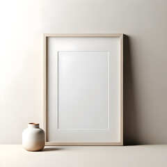 Minimal frame mockup for photo, print, painting, artwork presentation