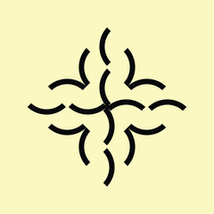 black abstract and arabic ceramic designs on a light yellow background