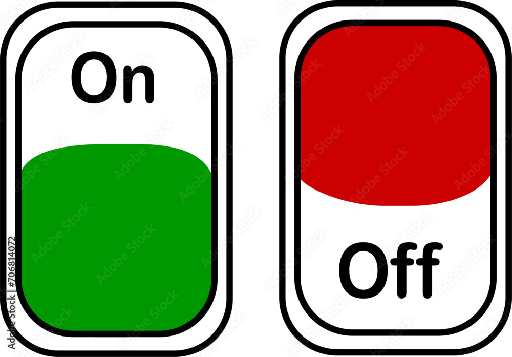 Poster on/off switch icon . replaceable vector design.