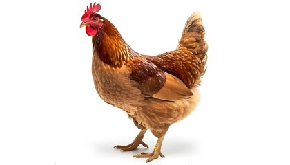 Fototapeta premium hen isolated on white background