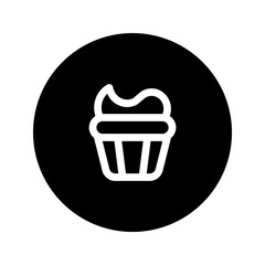 cupcake line circular icon