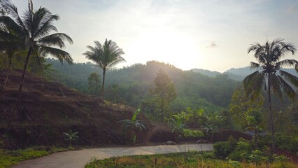 Fototapeta premium sunrise in the mountains