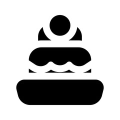 cake glyph icon