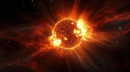 Brilliant and menacing, the intense solar flares serve as a reminder of the immense power and volatility of our nearest star.