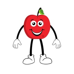 A Smile Apple Cartoon Character Design
