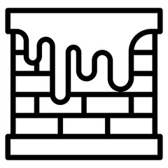  Chimney, House, winter, Snowy, snow Icon, Line style icon vector illustration, Suitable for website, mobile app, print, presentation, infographic and any other project.