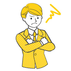 困っているビジネスマンのイラスト