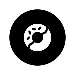 doughnut glyph circular icon