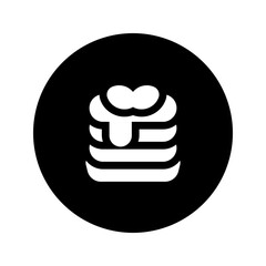 pancakes glyph circular icon