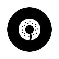bagel glyph circular icon