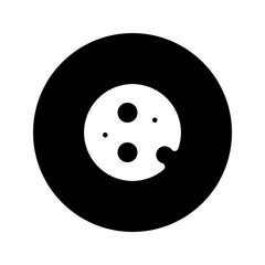 cookie glyph circular icon