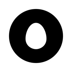 egg glyph circular icon