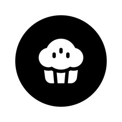 Obraz premium muffin glyph circular icon
