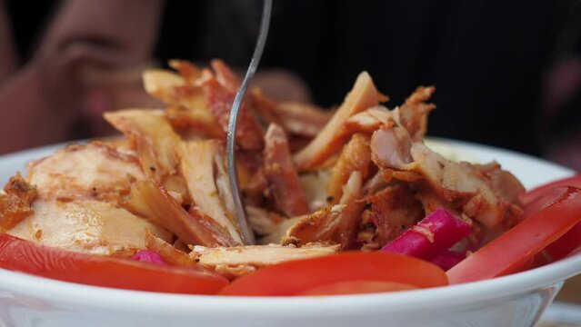vegetable salad with grilled chicken 