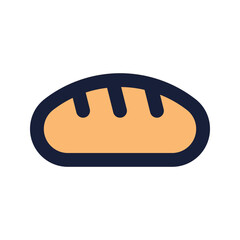 bread flat line icon