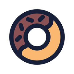 doughnut flat line icon
