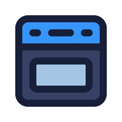 Obraz premium oven flat line icon