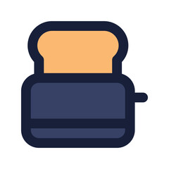 toaster flat line icon