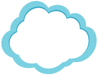 Minimalist stylized cloud on a white background.