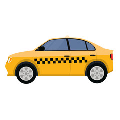 Taxi car. Taxi sedan, vector illustration