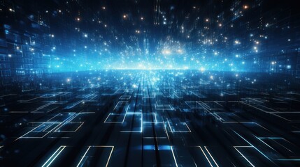 Technology Particle in the structure of IT data processing Background