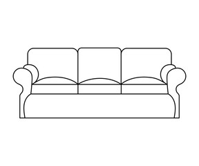 Sofa line Icons. Furniture design. Collection of sofa illustration. Modern furniture set isolated on white background.