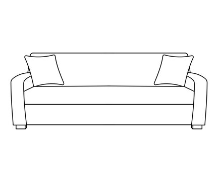 recommend clip art: Sofa line Icons. Furniture design. Collection of sofa illustration. Modern furniture set isolated on white background.