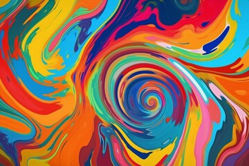 Abstract, swirling, trippy background art. Generative AI