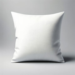 Fototapeta na wymiar Blank Pillow Cover on Plain Background - Product Mockup