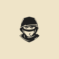 Ninja logo design vector illustration
