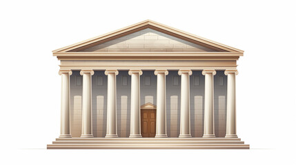 greek temple building. greek roman pillar architecture