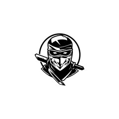 Ninja logo design vector illustration