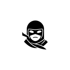 Ninja logo design vector illustration