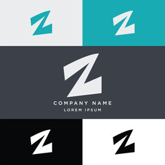 Letter Z logo template vector with color pallet, suitable for company logo and other