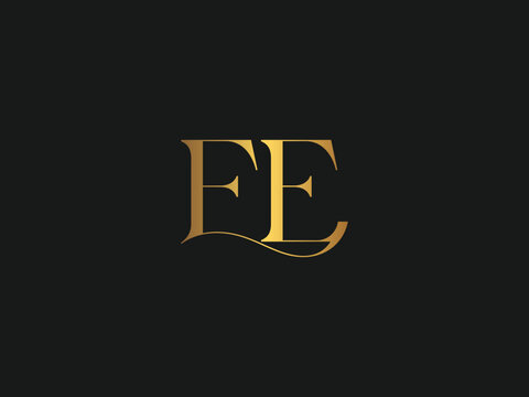 Creative EE, EE, initial monogram elegant vector logo template