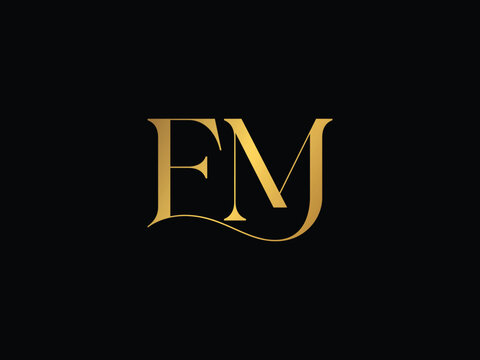Creative EM, ME , initial monogram elegant vector logo template