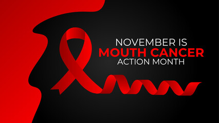 Vector illustration on the theme of  Mouth Cancer action month observed each year during November. banner, cover, flyer, brochure, website, backdrop, Holiday, poster, card and background design.