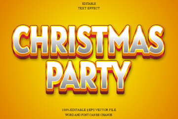Christmas Party Editable Text Effect Emboss Gradient Style