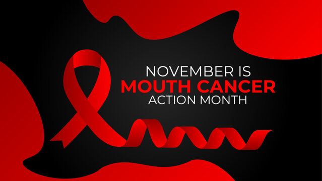 Vector illustration on the theme of  Mouth Cancer action month observed each year during November. banner, cover, flyer, brochure, website, backdrop, Holiday, poster, card and background design.