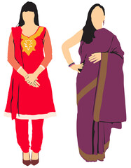 Indian traditional ethnic clothes