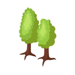 vector trees collection in hand drawn style