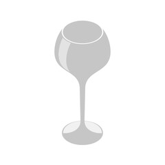 Vector wine glasses in realistic style on white