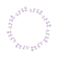 Vector floral frame wreath on white background